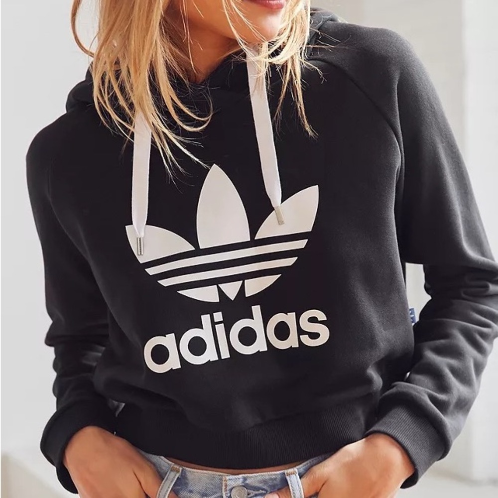 Adidas Logo Original - Crop Hoodie US Size S